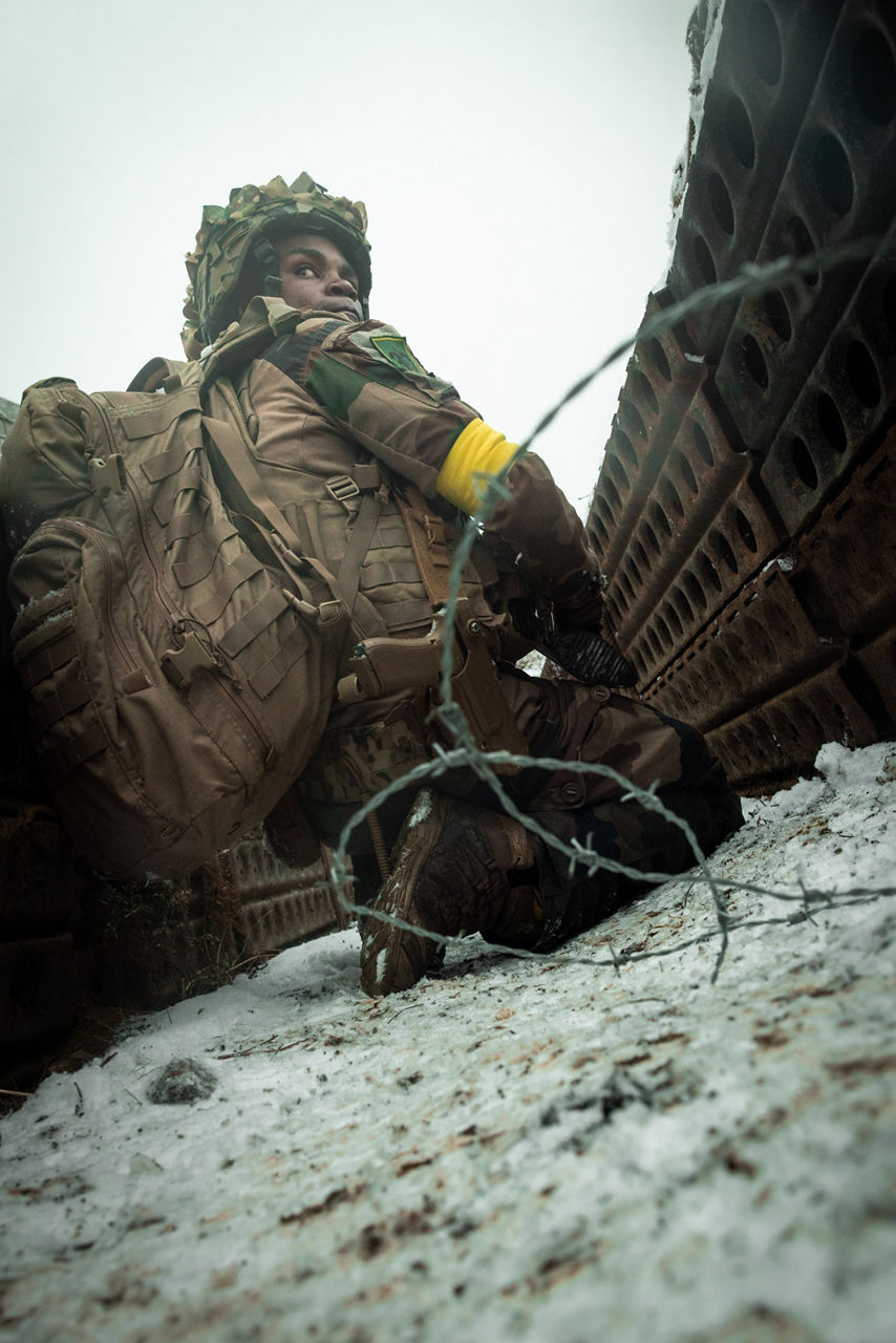 A French paratrooper takes part in a trench-clearing drill during exercise Steadfast Dart 25 in Romania.

Steadfast Dart was the first deployment exercise for the Allied Reaction Force, or ARF, NATO’s new force-in-readiness. Designed to deploy rapidly and implement the Alliance’s new regional defence plans, the ARF is currently led by NATO Rapidly Deployable Corps Italy.