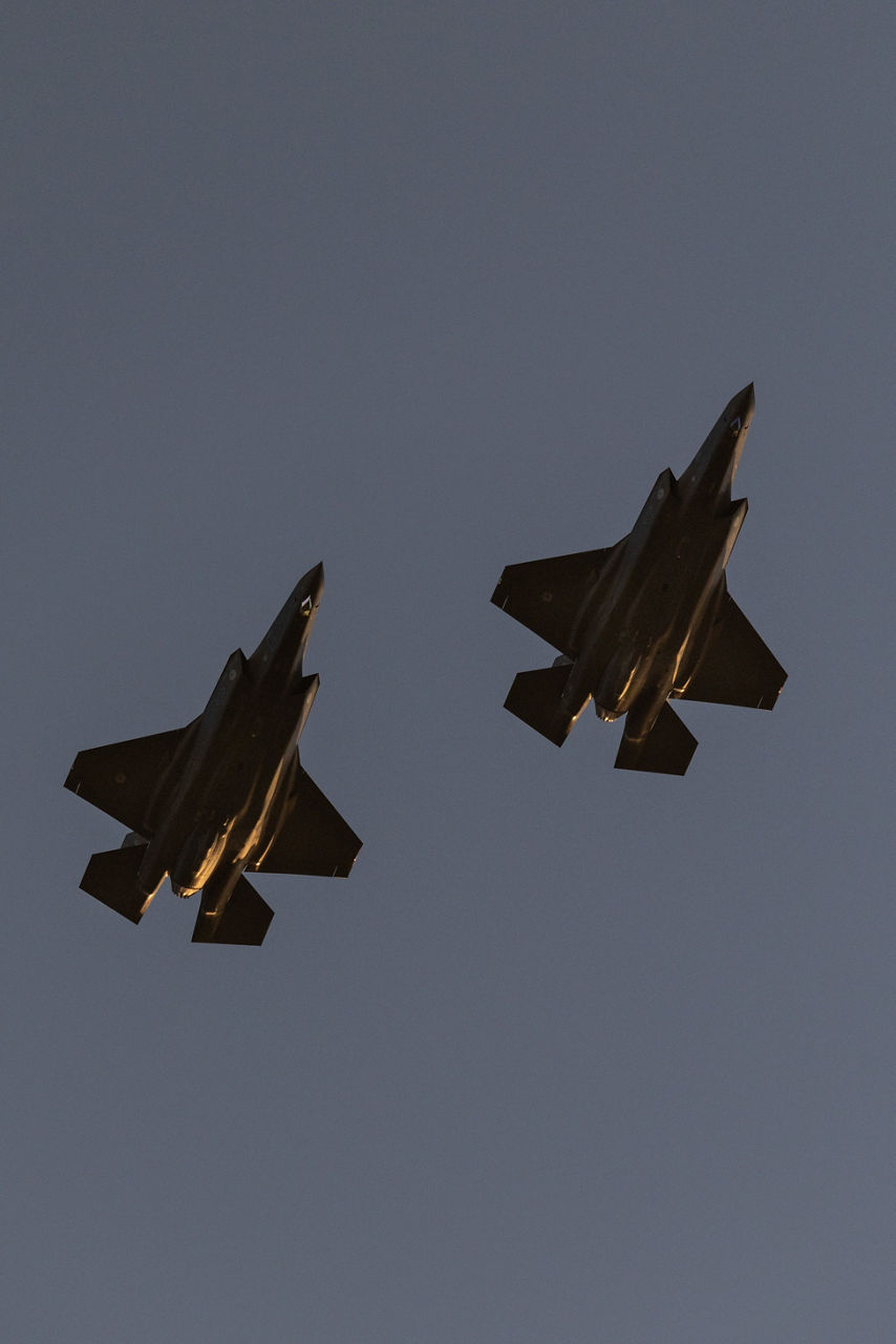 F-35 Lightning IIs from the Royal Netherlands Air Force prepare to land at Leeuwarden Air Base in the Netherlands during exercise Ramstein Flag 25. 

With over 90 aircraft from 15 NATO Allies flying out of 12 Allied air bases throughout Europe, the exercise tests NATO’s ability to perform a broad variety of air combat missions using multinational forces.