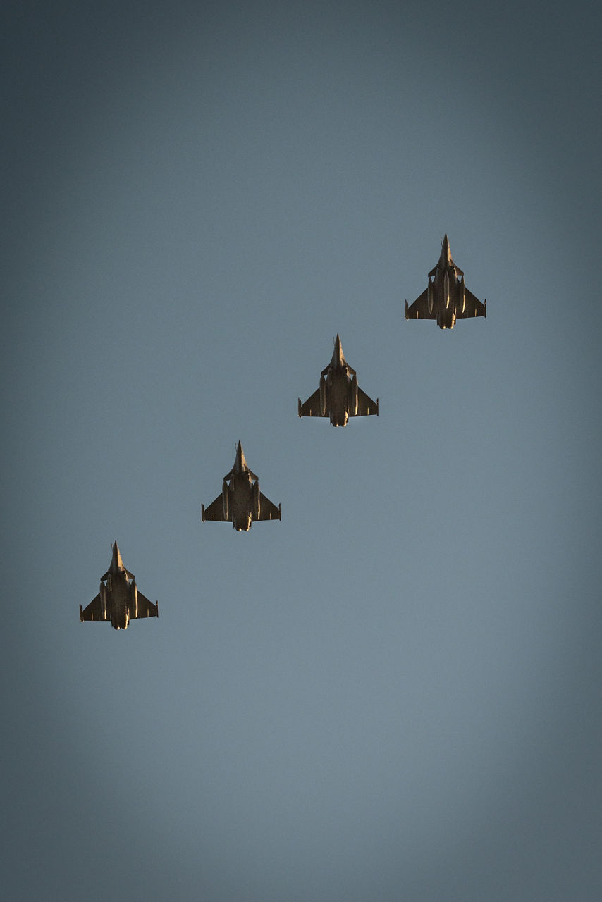 Rafale fighters from the French Air and Space Force prepare to land at Leeuwarden Air Base in the Netherlands during exercise Ramstein Flag 25. 

With over 90 aircraft from 15 NATO Allies flying out of 12 Allied air bases throughout Europe, the exercise tests NATO’s ability to perform a broad variety of air combat missions using multinational forces.