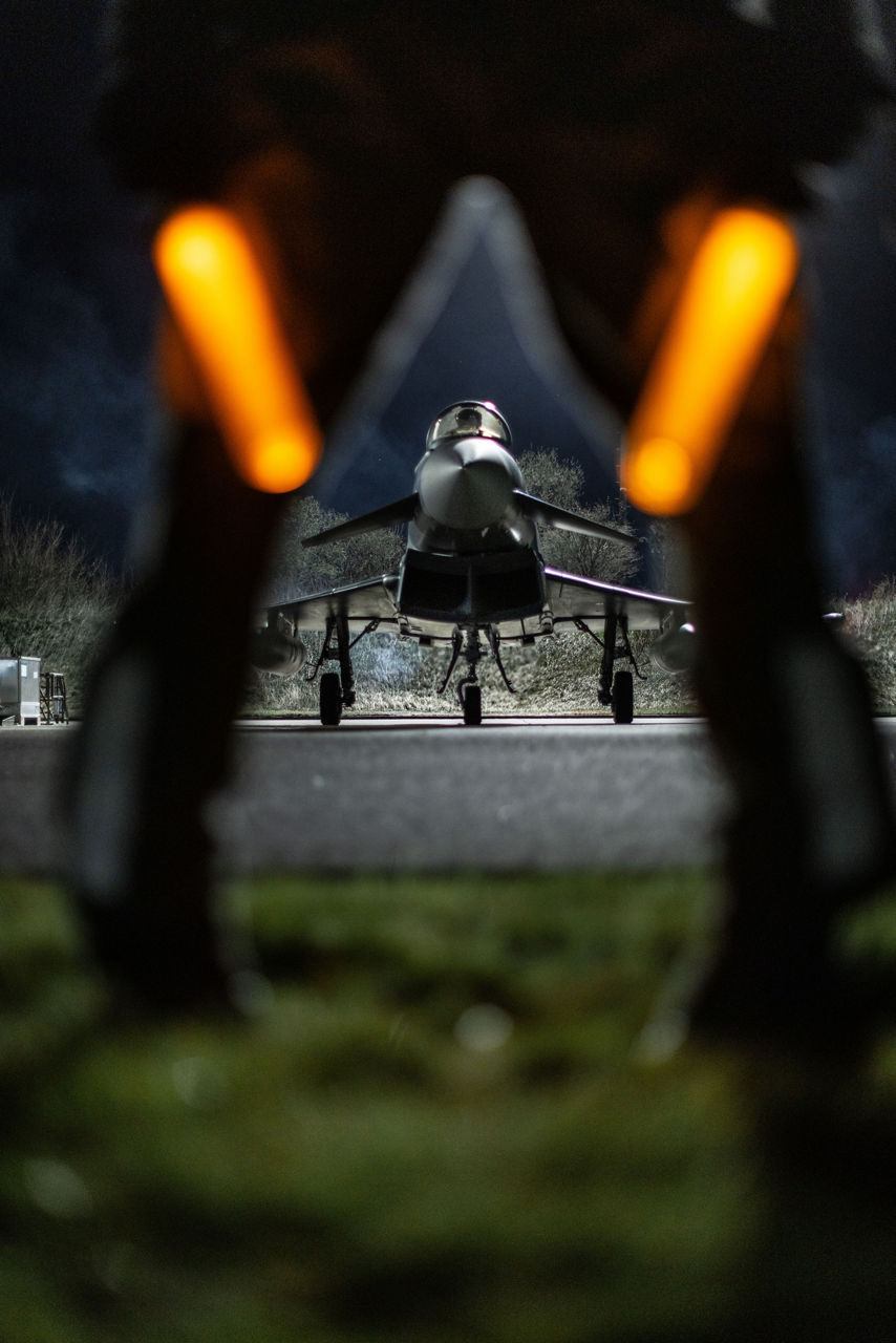 A Eurofighter Typhoon from the German Air Force prepares to taxi for takeoff at Leeuwarden Air Base in the Netherlands during exercise Ramstein Flag 25. 

With over 90 aircraft from 15 NATO Allies flying out of 12 Allied air bases throughout Europe, the exercise tests NATO’s ability to perform a broad variety of air combat missions using multinational forces.
