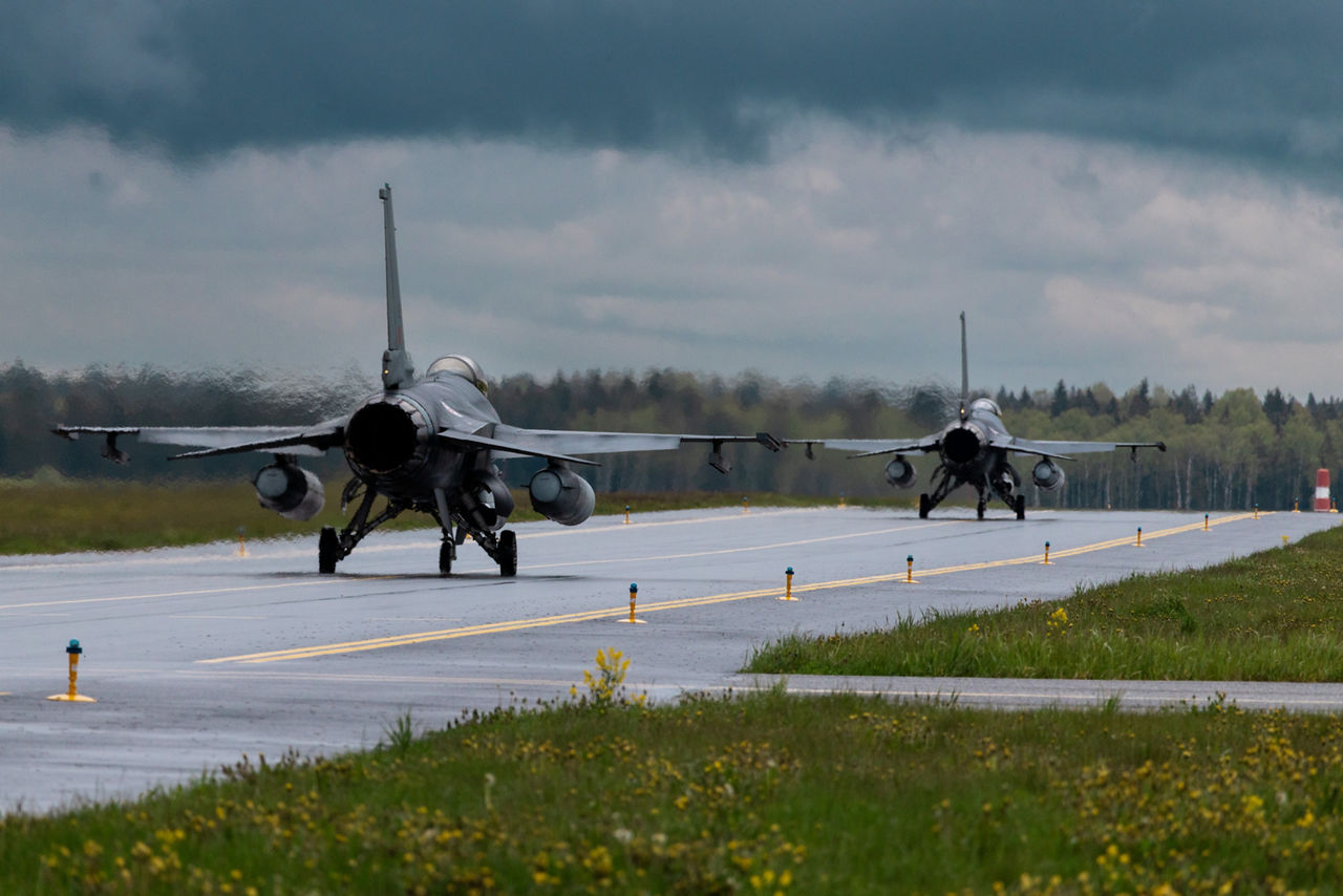 A Portuguese Air Force F-16 Fighting Falcon taxis for take-off during a Baltic Air Policing Rotation in Estonia.

 

Baltic Air Policing is a peacetime mission in which NATO Allies deploy fighter jets to cover the airspace of Estonia, Latvia and Lithuania.
 

Baltic Air Policing is a peacetime mission in which NATO Allies deploy fighter jets to cover the airspace of Estonia, Latvia and Lithuania.
 

Baltic Air Policing is a peacetime mission in which NATO Allies deploy fighter jets to cover the airspace of Estonia, Latvia and Lithuania.
 

Baltic Air Policing is a peacetime mission in which NATO Allies deploy fighter jets to cover the airspace of Estonia, Latvia and Lithuania.