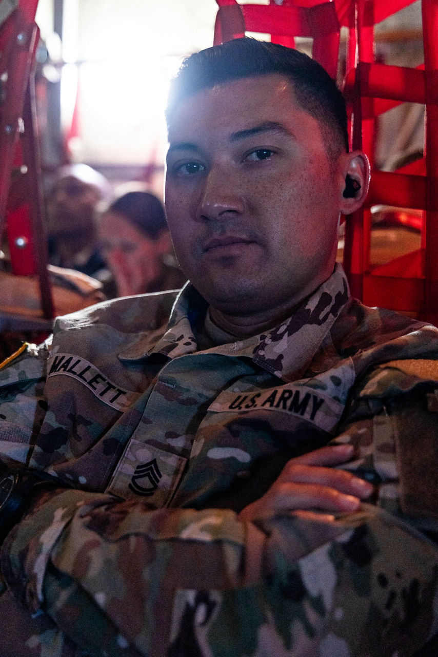 A U.S. Army soldier aboard a C-130 aircraft en route to the next location during exercise African Lion 25



Exercise ‘African Lion 2025’ saw 10,000 troops train together in Ghana, Morocco, Senegal and Tunisia. After two weeks of classroom training, the exercise culminated in a week-long planning exercise, combining land, air, sea, space and cyberspace challenges.

