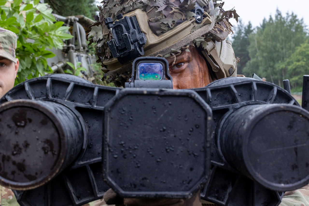 A British Army Soldier aims his Nightfighter, a drone jamming gun.

US and British troops test counter-drone tech in Poland during Project Flytrap, ensuring NATO forces are equipped to detect, track and disable drones on tomorrow’s battlefield.