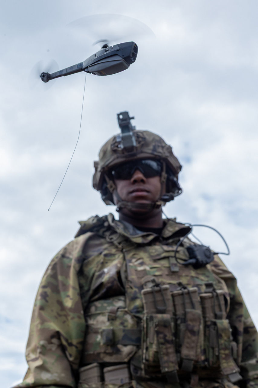 A US Army soldier launches his Black Hornet micro drone. 

US and British troops test counter-drone tech in Poland during Project Flytrap, ensuring NATO forces are equipped to detect, track and disable drones on tomorrow’s battlefield.
