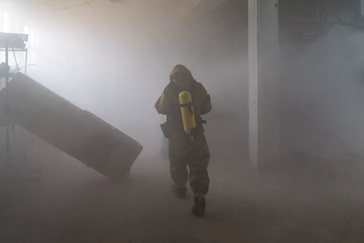 A Bulgarian Armed Forces CBRN specialist searches for victims during a simulated chemical, biological, radiological, and nuclear (CBRN) defence exercise.

In one of the year’s largest and most complex civil emergency exercises, soldiers, scientists, and first responders trained in Bulgaria to strengthen coordination and readiness for large-scale disasters. The exercise, “Bulgaria 2025”, took place from 7 until 12 September 2025.