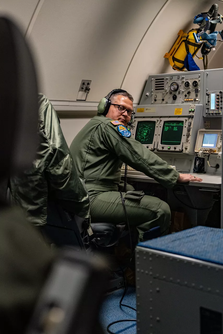 An American crewmember monitors the radar system of their E-3A Airborne Warning and Control System (AWACS) aircraft.

The first surveillance flight of NATO’s Airborne Warning and Control System (AWACS) was conducted over NATO’s eastern flank in support of a military activity called “Eastern Sentry” on 19 September 2025. This multi-domain activity is a direct response to recent airspace violations — including the incursion of multiple Russian drones into Polish airspace on 10 September 2025. Eastern Sentry will further strengthen NATO’s posture to shield and protect all Allies.