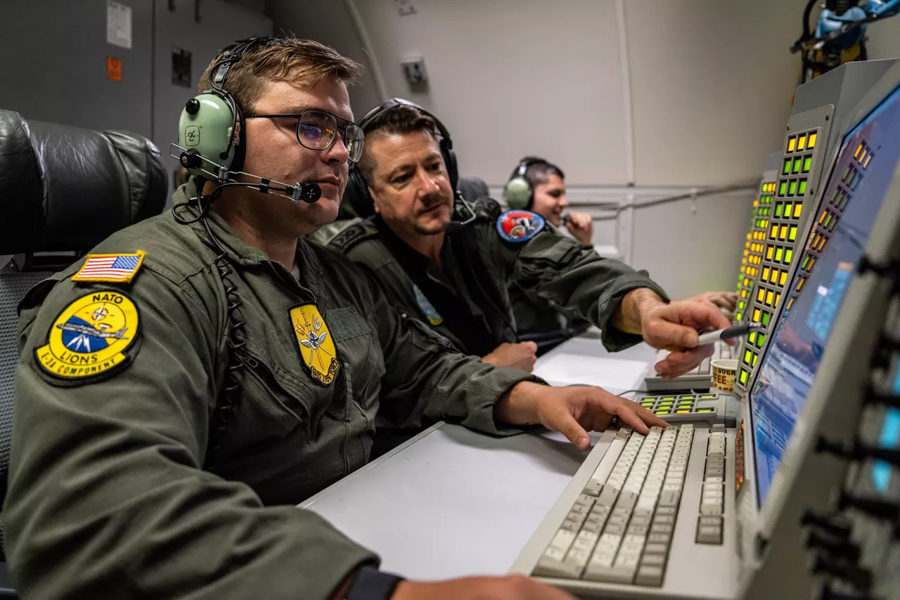 Aircrew from Germany and the United States monitor the skies over Poland in their E-3A Airborne Warning and Control System (AWACS) aircraft.

The first surveillance flight of NATO’s Airborne Warning and Control System (AWACS) was conducted over NATO’s eastern flank in support of a military activity called “Eastern Sentry” on 19 September 2025. This multi-domain activity is a direct response to recent airspace violations — including the incursion of multiple Russian drones into Polish airspace on 10 September 2025. Eastern Sentry will further strengthen NATO’s posture to shield and protect all Allies.