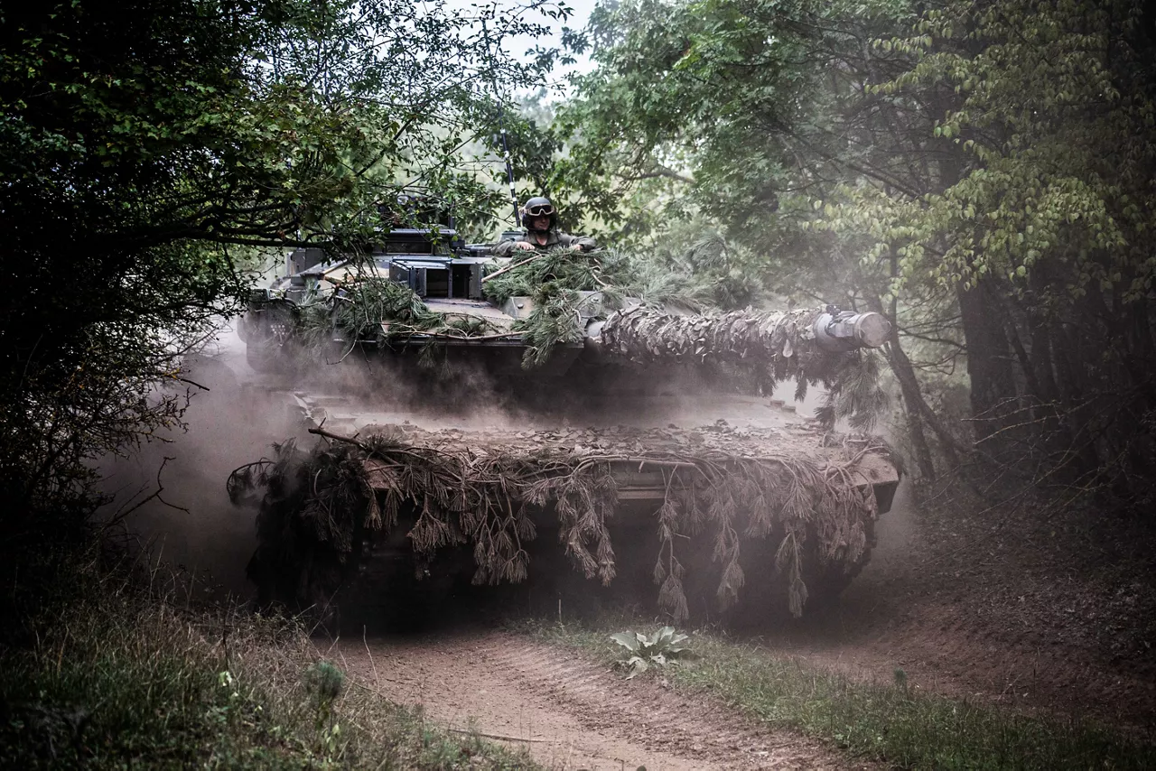A Hungarian Leopard tank roars through the forest. Exercise Adaptive Hussars 2025 was the Hungarian Defence Forces’ largest and most complex military exercise since Hungary’s accession to NATO in 1999. It promoted cooperation between all NATO members contributing to the NATO’s multinational battlegroup in Hungary, and boosted Hungary’s  defence capabilities along with NATO defence plans and procedures.