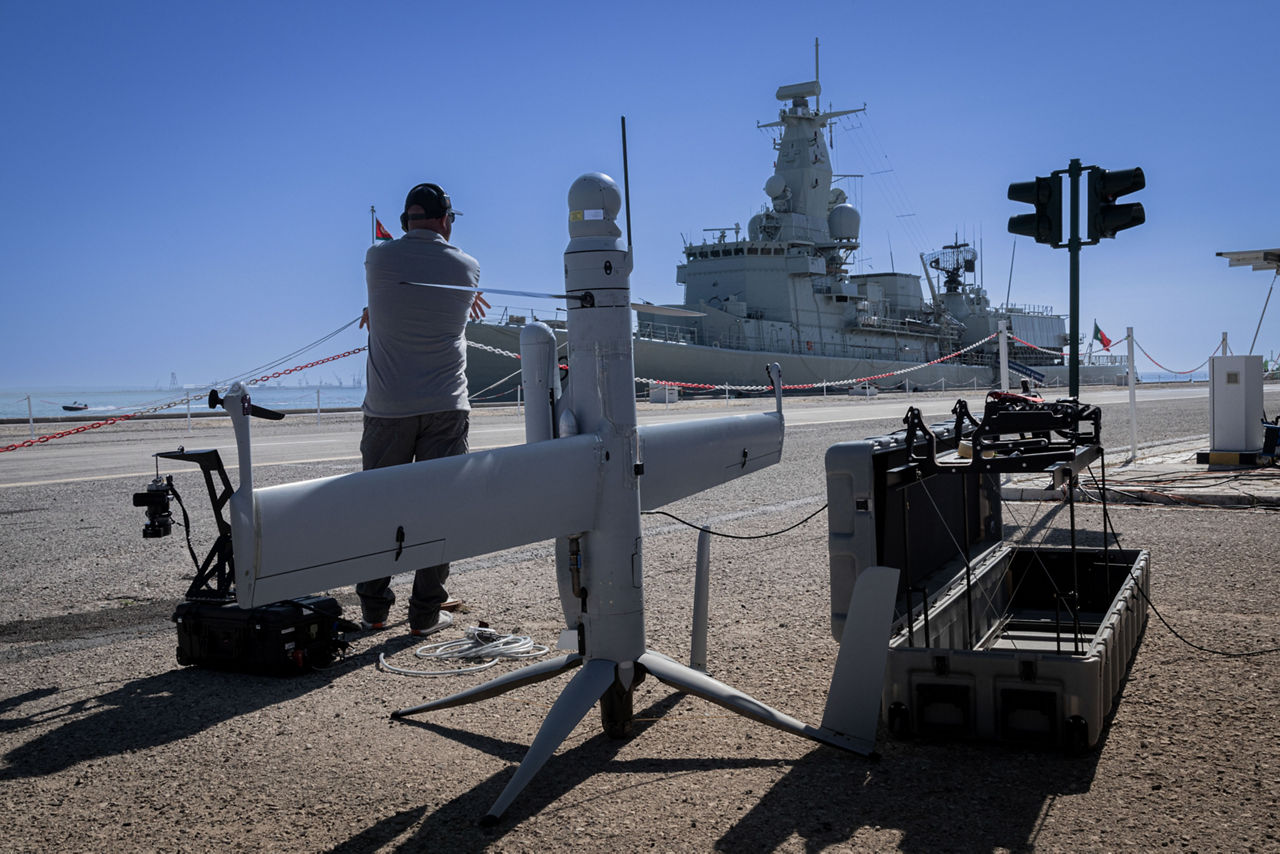Unmanned aerial vehicle on display at REPMUS 2025.

During Exercises REPMUS and Dynamic Messenger 2025, NATO united Allied forces, partners, industry, and researchers to trial uncrewed systems, advanced sensing, and communications in real-life tests scenarios at sea. NATO’s Defence Innovation Accelerator (DIANA) helps turn new ideas into real capabilities by connecting innovators with real-world trials, making it easier for Allies to adopt technology, work together, and use innovative technologies to strengthen defence.