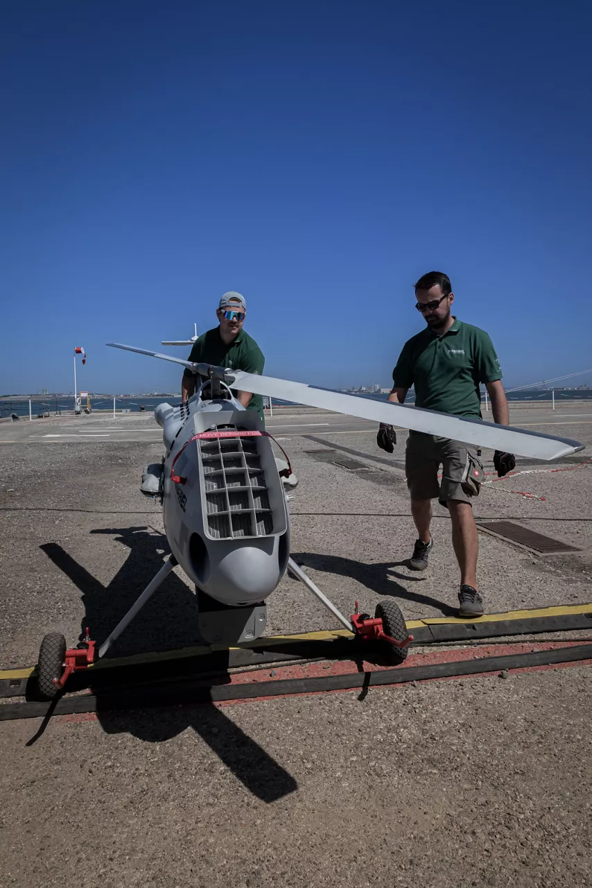 Unmanned aerial vehicle designed by Schiebel on display at REPMUS 2025.

During Exercises REPMUS and Dynamic Messenger 2025, NATO united Allied forces, partners, industry, and researchers to trial uncrewed systems, advanced sensing, and communications in real-life tests scenarios at sea. NATO’s Defence Innovation Accelerator (DIANA) helps turn new ideas into real capabilities by connecting innovators with real-world trials, making it easier for Allies to adopt technology, work together, and use innovative technologies to strengthen defence.