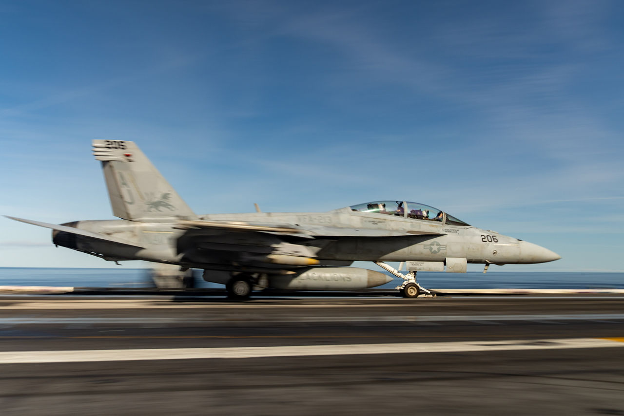 A U.S. Navy F/A-18 Super Hornet takes off from the flight deck of the USS Gerald R. Ford.

The USS Gerald R. Ford sailed under NATO command for Neptune Strike 25-3, a long-planned enhanced vigilance activity designed to demonstrate the complex integration of high-end maritime strike capabilities and air-land integration. It took place from 22 until 26 September 2025.