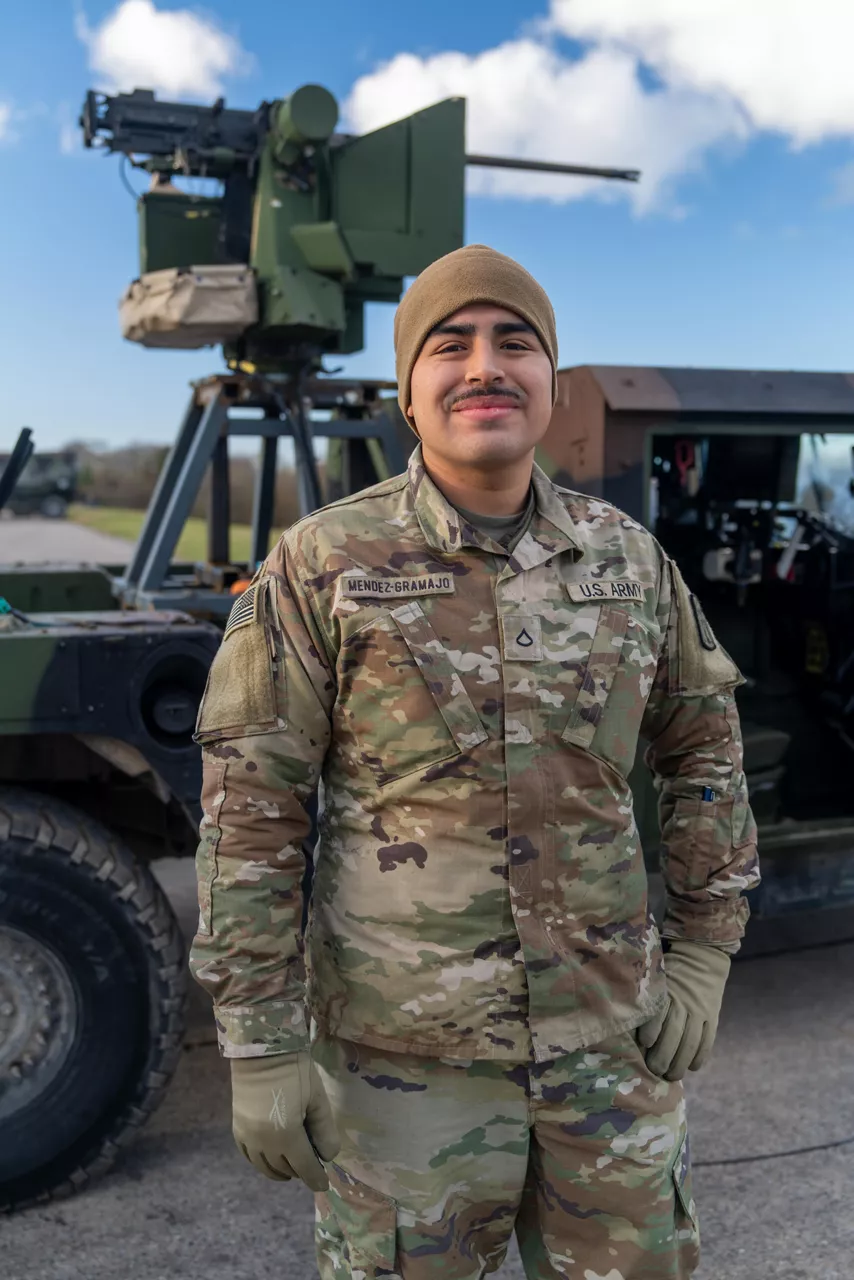 A US Army soldier poses for the camera in front of a US Army vehicle participating in a counter-drone exercise.


NATO and its Allies are boosting our defence against the threat posed by drones with various initiatives. Part of these efforts is Project Flytrap 4.5, a US-led initiative designed to test and evaluate off-the-shelf, scalable, cutting-edge counter-drone technologies, for possible fast procurement and future integration into Allied air defence systems. These tested systems can help Allies to detect and destroy drones at a lower cost and higher efficiency.

