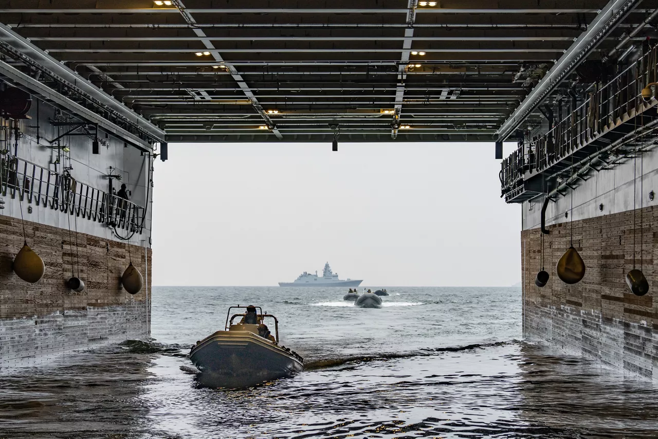 RHIB boats return to TCG Anadolu following naval operations during exercise Steadfast Dart 26.

Between January and March, around 10,000 troops from 13 NATO Allies deployed across Europe for exercise Steadfast Dart 26 — the Alliance’s largest and most visible drill of the year. The exercise brought together 17 naval vessels, more than 20 aircraft and roughly 1,500 military vehicles in Germany, testing NATO’s rapid reinforcement and coordination across land, air, sea and cyber domains.