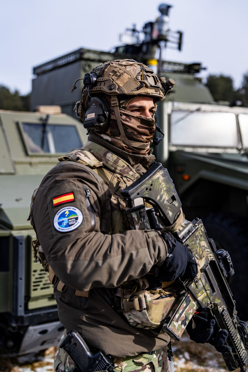 A Spanish soldier on guard duty stands for a photo during exercise Steadfast Dart 26.

Between January and March, around 10,000 troops from 13 NATO Allies deployed across Europe for exercise Steadfast Dart 26 — the Alliance’s largest and most visible drill of the year. The exercise brought together 17 naval vessels, more than 20 aircraft and roughly 1,500 military vehicles in Germany, testing NATO’s rapid reinforcement and coordination across land, air, sea and cyber domains.