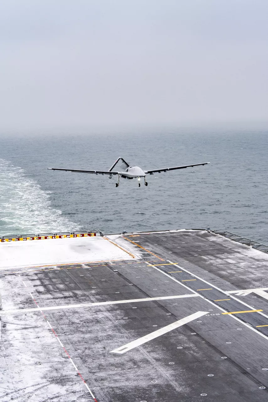 A Turkish TB3 drone lands on TCG Anadolu during exercise Steadfast Dart 26.

Between January and March, around 10,000 troops from 13 NATO Allies deployed across Europe for exercise Steadfast Dart 26 — the Alliance’s largest and most visible drill of the year. The exercise brought together 17 naval vessels, more than 20 aircraft and roughly 1,500 military vehicles in Germany, testing NATO’s rapid reinforcement and coordination across land, air, sea and cyber domains.