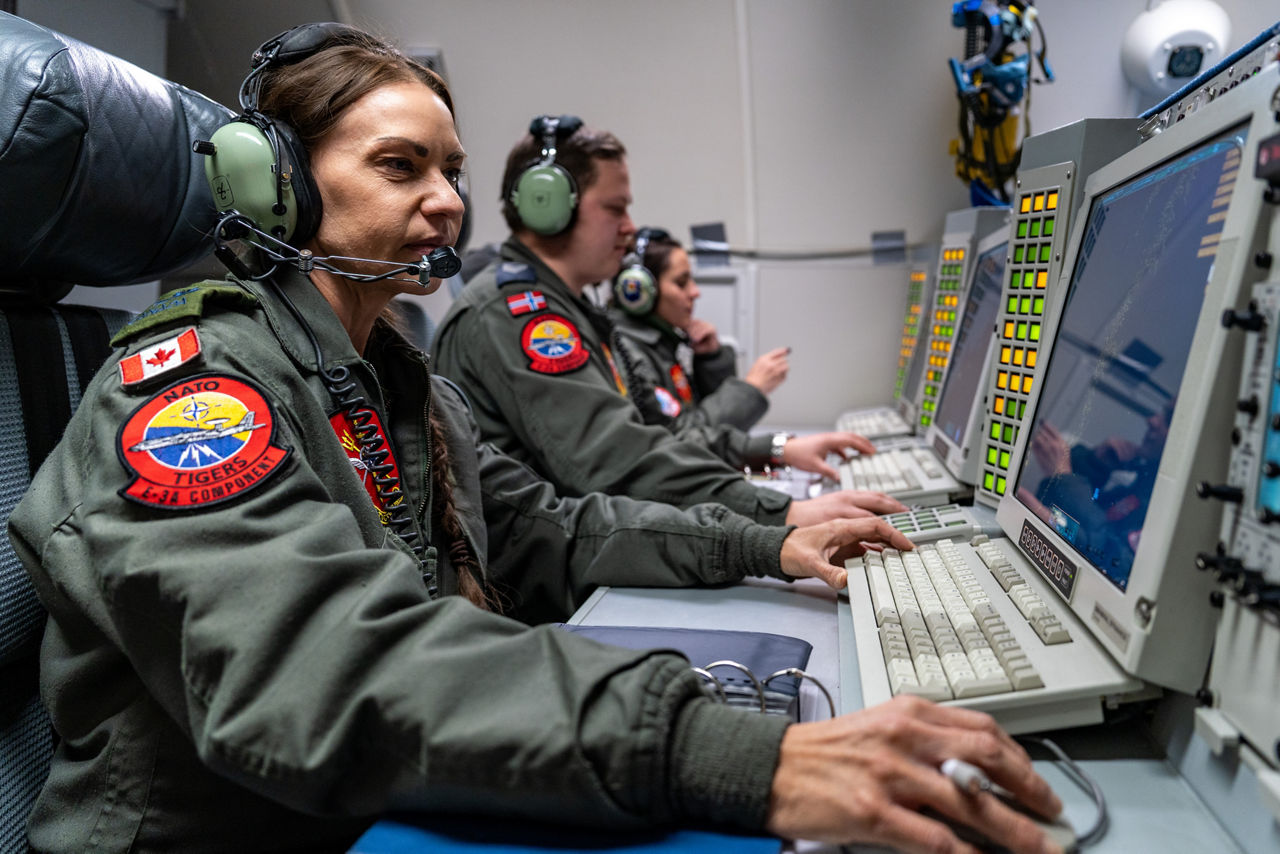 Aircrew from Canada, Denmark and Italy monitor the skies from aboard a NATO E‑3A Airborne Warning and Control System (AWACS) aircraft.

NATO’s Airborne Warning and Control System (AWACS) launched its first surveillance flight over the Barents Sea on 6 March 2026 in support of the enhanced vigilance activity “Arctic Sentry.” Arctic Sentry brings together exercises, troops and capabilities from several NATO Allies across the Arctic and the High North. By boosting surveillance and sharpening joint readiness, ”Arctic Sentry”  helps ensure that NATO and Allies can respond together to challenges in one of the world’s most strategically important regions.