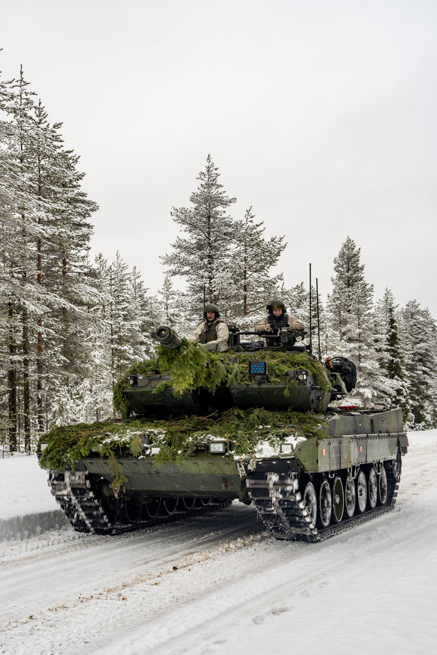 A Swedish tank rolls through the snow in Lapland, Finland.

Exercise Cold Response 2026 brought together more than 32,000 troops from 14 Allied nations for intensive training above the Arctic circle in Norway and Finland. In Lapland, Finland, soldiers trained side‑by‑side to reinforce defensive positions and carry out tasks that test their endurance and teamwork in an environment where freezing temperatures, deep snow and long distances make every movement a challenge. Working together in these tough conditions helps Allies improve coordination, build trust and stay ready to work together in the harsh Arctic conditions, whenever needed. Cold Response is part of NATO’s recently established vigilance activity Arctic Sentry, dedicated to the defence and security of the High North and the Arctic.