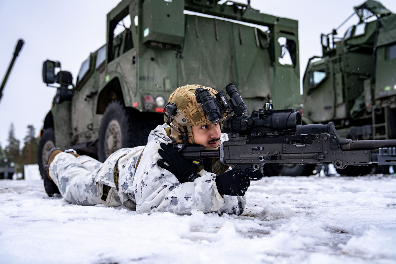 A US Marine aims his weapon while training during Exercise Cold Response 26.

Exercise Cold Response 2026 brought together more than 32,000 troops from 14 Allied nations for intensive training above the Arctic circle in Norway and Finland. In Lapland, Finland, soldiers trained side‑by‑side to reinforce defensive positions and carry out tasks that test their endurance and teamwork in an environment where freezing temperatures, deep snow and long distances make every movement a challenge. Working together in these tough conditions helps Allies improve coordination, build trust and stay ready to work together in the harsh Arctic conditions, whenever needed. Cold Response is part of NATO’s recently established vigilance activity Arctic Sentry, dedicated to the defence and security of the High North and the Arctic.