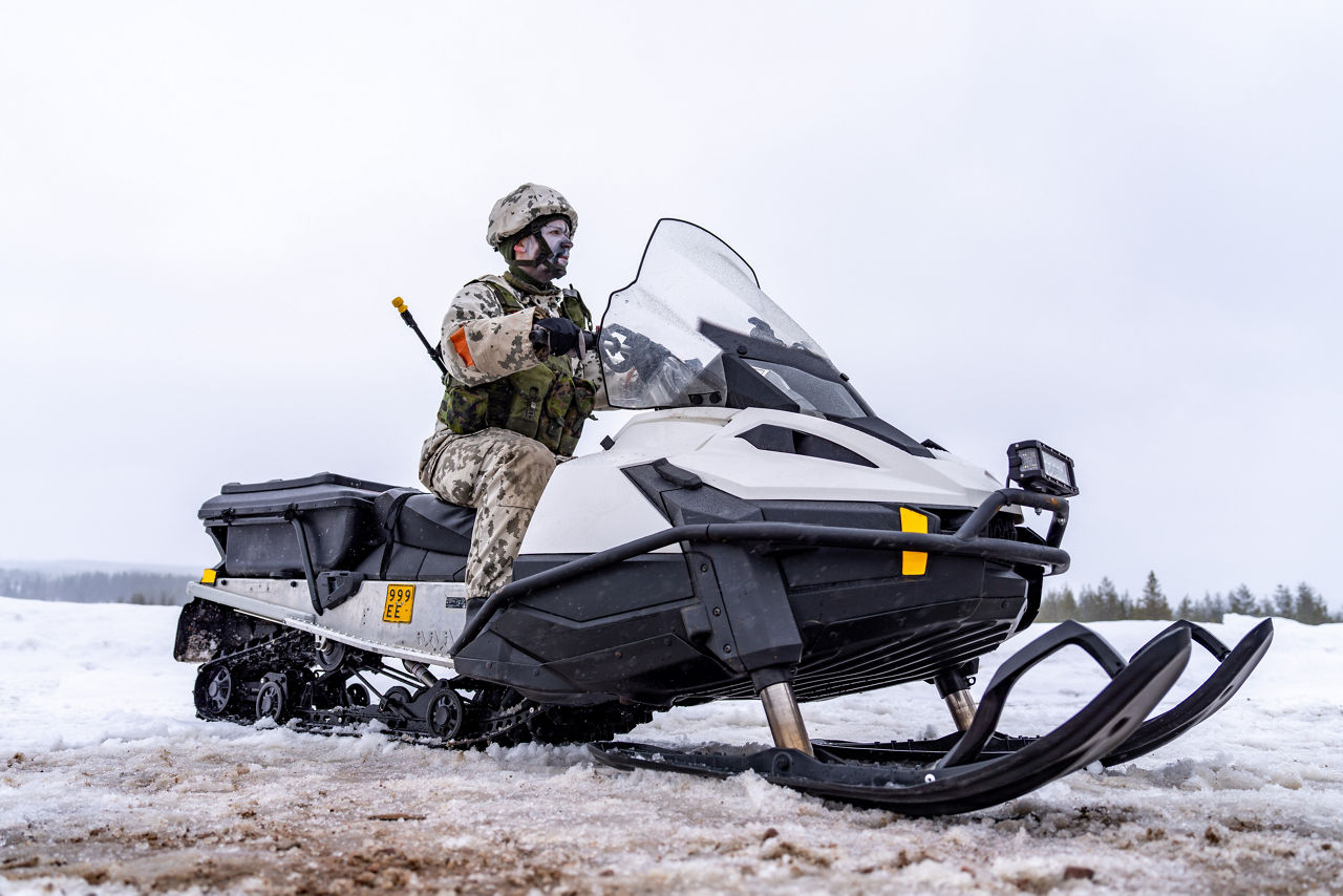 A Finnish soldier pushes forward through harsh terrain on a snowmobile.

Exercise Cold Response 2026 brought together more than 32,000 troops from 14 Allied nations for intensive training above the Arctic circle in Norway and Finland. In Lapland, Finland, soldiers trained side‑by‑side to reinforce defensive positions and carry out tasks that test their endurance and teamwork in an environment where freezing temperatures, deep snow and long distances make every movement a challenge. Working together in these tough conditions helps Allies improve coordination, build trust and stay ready to work together in the harsh Arctic conditions, whenever needed. Cold Response is part of NATO’s recently established vigilance activity Arctic Sentry, dedicated to the defence and security of the High North and the Arctic.