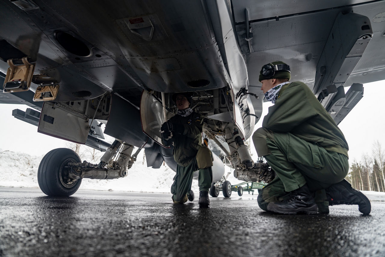 Finnish conscripts maintain a Finnish Air Force F/A-18 during Exercise Cold Response 2026 in Rovaniemi, Finland.

Exercise Cold Response 2026 showcased how Allied aircraft and aircrews operate in one of the most demanding environments on earth. In Finland’s Lapland region, Finnish F/A-18 fighter jets launched from icy runways while US Marines KC-130 tankers demonstrated their vital refuelling capabilities, both in the air, extending mission range, and on the ground, where they can set up temporary refuelling spots to support aircraft operation in remote locations. Pilots, ground crews and support teams trained side by side to maintain aircraft, coordinate sorties and ensure safe operations despite the Arctic’s extreme temperatures and challenging conditions. Cold Response is part of NATO’s recently established vigilance activity Arctic Sentry, dedicated to the defence and security of the High North and the Arctic, and it took place in Norway and Finland from 9 to 20 March 2026.