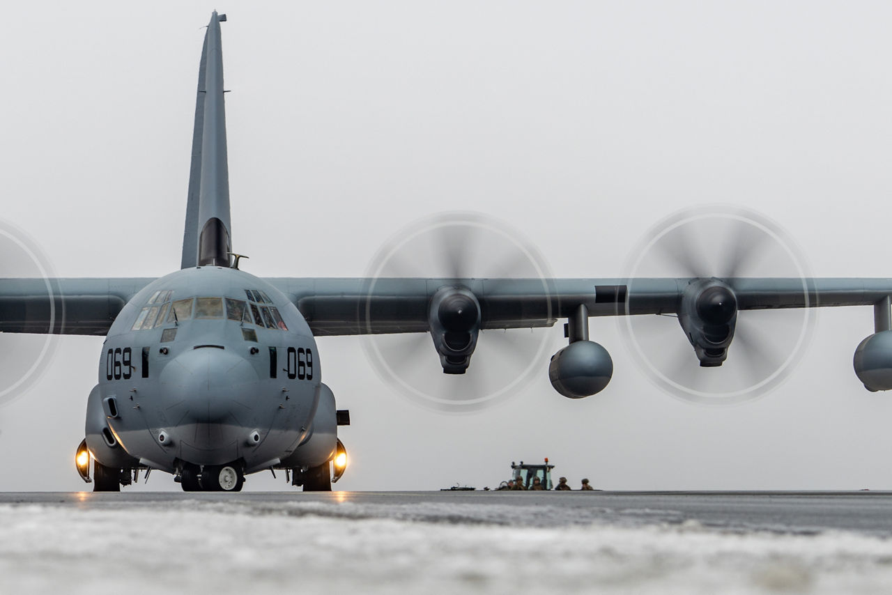 A US Marine Corps KC-130J touches down at Rovaniemi Air Base during Exercise Cold Response 2026.

Exercise Cold Response 2026 showcased how Allied aircraft and aircrews operate in one of the most demanding environments on earth. In Finland’s Lapland region, Finnish F/A-18 fighter jets launched from icy runways while US Marines KC-130 tankers demonstrated their vital refuelling capabilities, both in the air, extending mission range, and on the ground, where they can set up temporary refuelling spots to support aircraft operation in remote locations. Pilots, ground crews and support teams trained side by side to maintain aircraft, coordinate sorties and ensure safe operations despite the Arctic’s extreme temperatures and challenging conditions. Cold Response is part of NATO’s recently established vigilance activity Arctic Sentry, dedicated to the defence and security of the High North and the Arctic, and it took place in Norway and Finland from 9 to 20 March 2026.