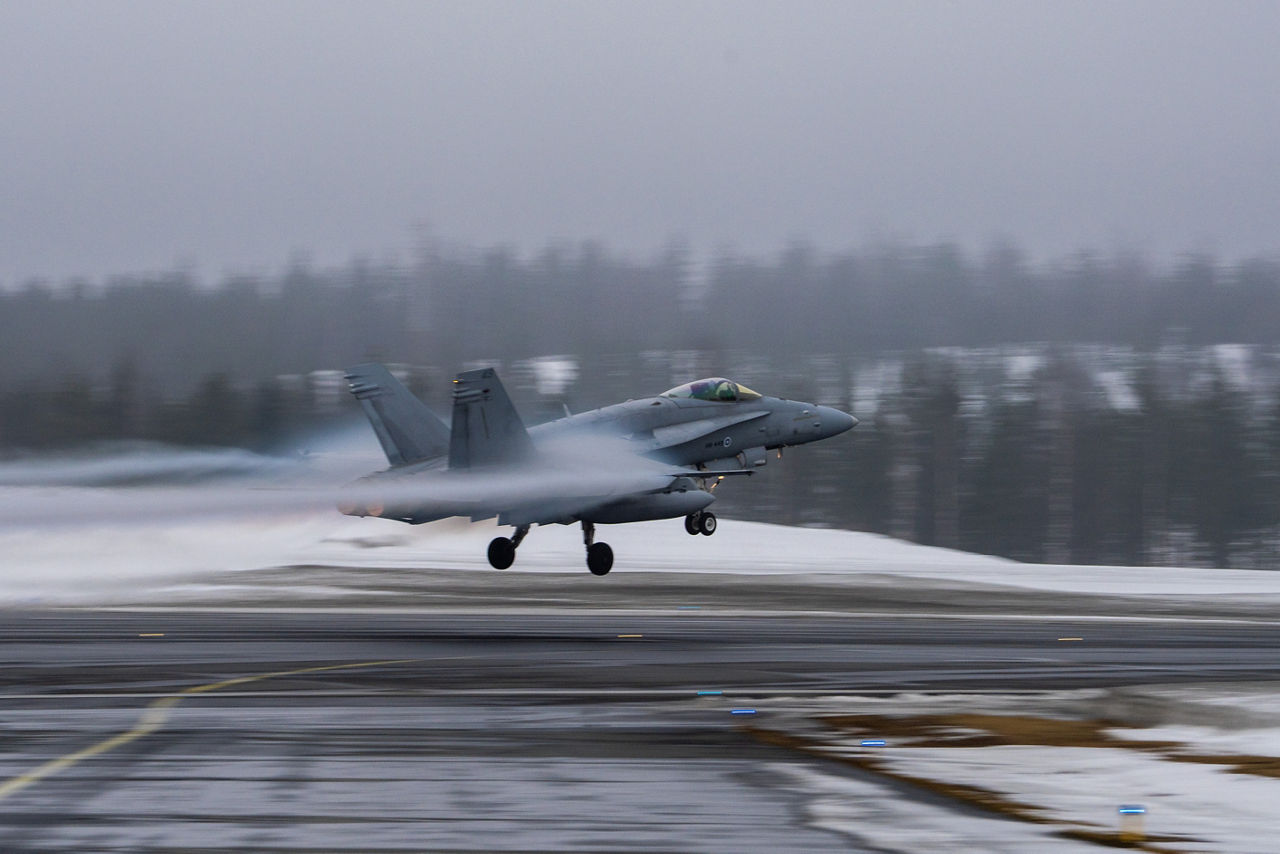 A Finnish Air Force F/A-18 Hornet takes off with its afterburner engaged during Exercise Cold Response 2026 in Rovaniemi, Finland.

Exercise Cold Response 2026 showcased how Allied aircraft and aircrews operate in one of the most demanding environments on earth. In Finland’s Lapland region, Finnish F/A-18 fighter jets launched from icy runways while US Marines KC-130 tankers demonstrated their vital refuelling capabilities, both in the air, extending mission range, and on the ground, where they can set up temporary refuelling spots to support aircraft operation in remote locations. Pilots, ground crews and support teams trained side by side to maintain aircraft, coordinate sorties and ensure safe operations despite the Arctic’s extreme temperatures and challenging conditions. Cold Response is part of NATO’s recently established vigilance activity Arctic Sentry, dedicated to the defence and security of the High North and the Arctic, and it took place in Norway and Finland from 9 to 20 March 2026.