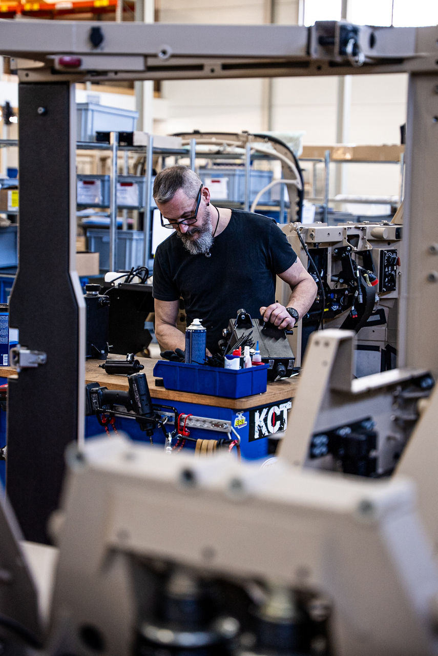 A worker on the production line puts together engine components. As NATO members ramp up defence spending, Europe’s defence industrial base is stepping up to meet demand. Defenture, a defence company founded in 2013 and headquartered in Tiel, the Netherlands, specialises in producing light tactical mobility solutions. Vehicles designed not just for transport, but for survivability and flexibility. 
Engineers, technicians, and assembly teams work side by side, transforming raw components into mission-ready vehicles, including the lightweight and maneuverable GRF and the powerful Mammoth. These vehicles are destined for use with various NATO allies including Germany and Lithuania.