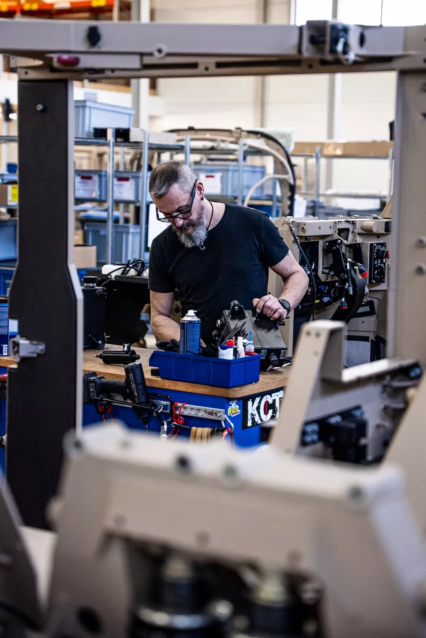 A worker on the production line puts together engine components. As NATO members ramp up defence spending, Europe’s defence industrial base is stepping up to meet demand. Defenture, a defence company founded in 2013 and headquartered in Tiel, the Netherlands, specialises in producing light tactical mobility solutions. Vehicles designed not just for transport, but for survivability and flexibility. 
Engineers, technicians, and assembly teams work side by side, transforming raw components into mission-ready vehicles, including the lightweight and maneuverable GRF and the powerful Mammoth. These vehicles are destined for use with various NATO allies including Germany and Lithuania.