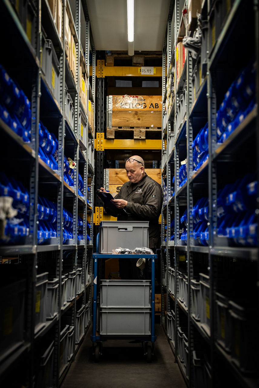 A worker checks stock details as they pick components. As NATO members ramp up defence spending, Europe’s defence industrial base is stepping up to meet demand. Defenture, a defence company founded in 2013 and headquartered in Tiel, the Netherlands, specialises in producing light tactical mobility solutions. Vehicles designed not just for transport, but for survivability and flexibility. 
Engineers, technicians, and assembly teams work side by side, transforming raw components into mission-ready vehicles, including the lightweight and maneuverable GRF and the powerful Mammoth. These vehicles are destined for use with various NATO allies including Germany and Lithuania.