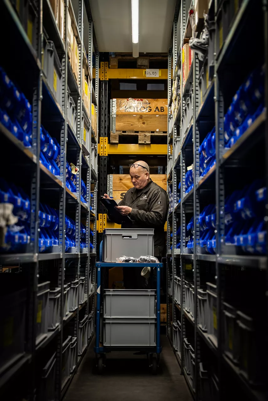 A worker checks stock details as they pick components. As NATO members ramp up defence spending, Europe’s defence industrial base is stepping up to meet demand. Defenture, a defence company founded in 2013 and headquartered in Tiel, the Netherlands, specialises in producing light tactical mobility solutions. Vehicles designed not just for transport, but for survivability and flexibility. 
Engineers, technicians, and assembly teams work side by side, transforming raw components into mission-ready vehicles, including the lightweight and maneuverable GRF and the powerful Mammoth. These vehicles are destined for use with various NATO allies including Germany and Lithuania.