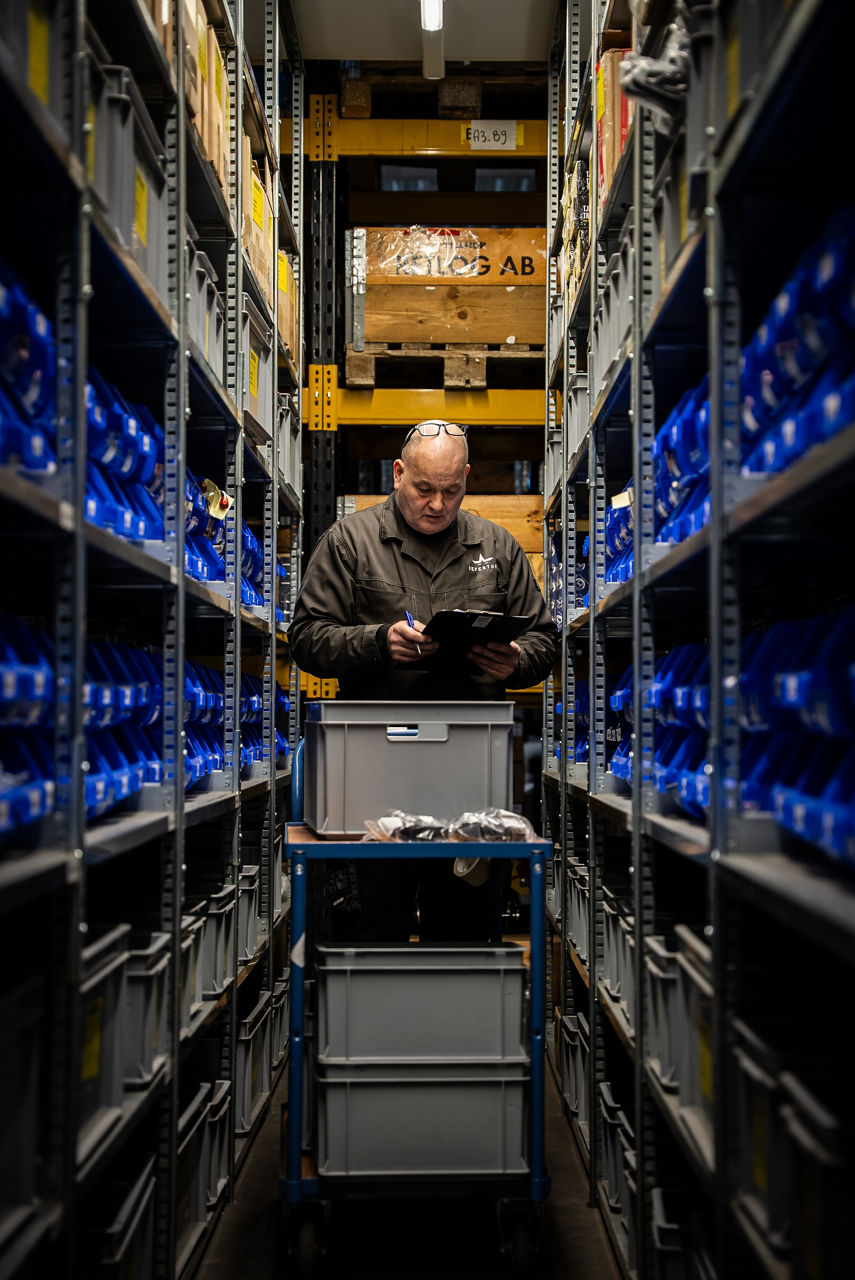 A worker checks an inventory list while gathering parts. As NATO members ramp up defence spending, Europe’s defence industrial base is stepping up to meet demand. Defenture, a defence company founded in 2013 and headquartered in Tiel, the Netherlands, specialises in producing light tactical mobility solutions. Vehicles designed not just for transport, but for survivability and flexibility. 
Engineers, technicians, and assembly teams work side by side, transforming raw components into mission-ready vehicles, including the lightweight and maneuverable GRF and the powerful Mammoth. These vehicles are destined for use with various NATO allies including Germany and Lithuania.