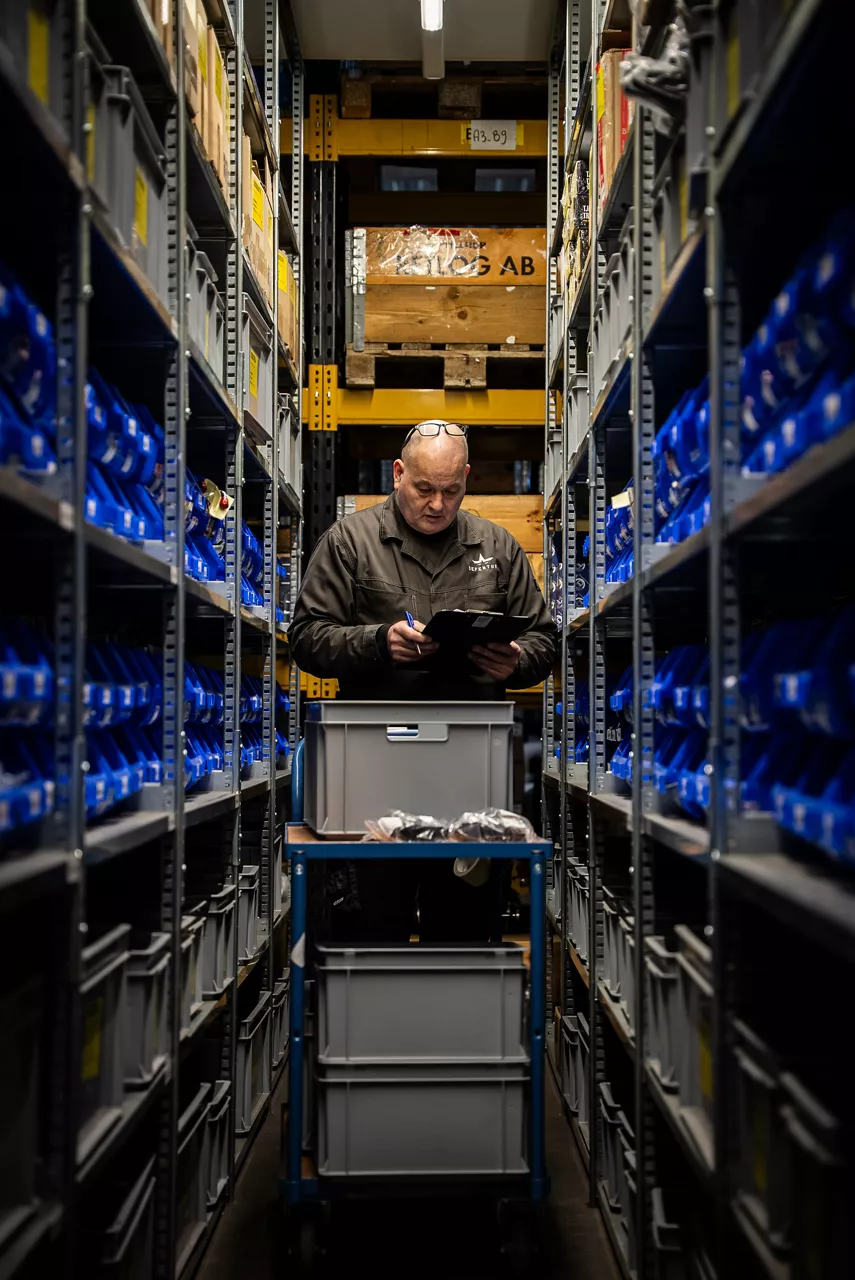 A worker checks an inventory list while gathering parts. As NATO members ramp up defence spending, Europe’s defence industrial base is stepping up to meet demand. Defenture, a defence company founded in 2013 and headquartered in Tiel, the Netherlands, specialises in producing light tactical mobility solutions. Vehicles designed not just for transport, but for survivability and flexibility. 
Engineers, technicians, and assembly teams work side by side, transforming raw components into mission-ready vehicles, including the lightweight and maneuverable GRF and the powerful Mammoth. These vehicles are destined for use with various NATO allies including Germany and Lithuania.