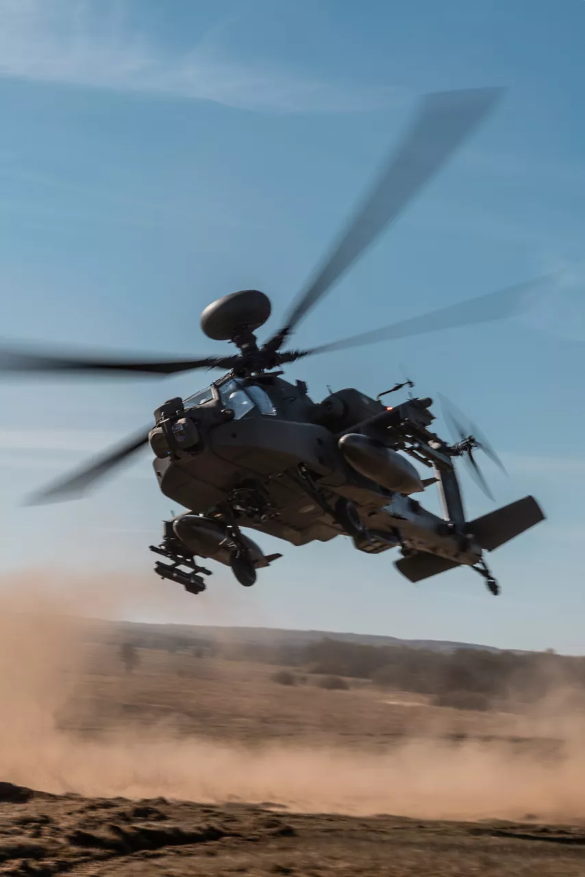 An AH-64 Apache attack helicopter with the Royal Netherlands Army performs a low pass near Revingehed, Sweden during Exercise Aurora 26. Past iterations of Aurora, Sweden’s largest military exercise series, focused on mobilising the country’s armed forces for national defence. This year’s iteration also set out to test Sweden’s ability to incorporate Allied forces in those plans. More than 18,000 soldiers from 13 countries participated.