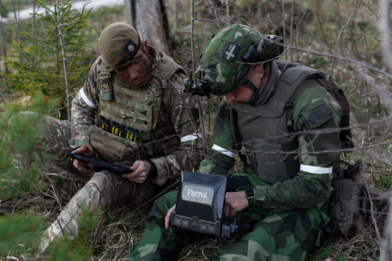 British and Swedish Army drone operators look at the visual readout of a reconnaissance drone on Gotland Island in Sweden during Exercise Aurora 26. The Armed Forces of Ukraine sent drone operators to Sweden for Aurora 26 to pass on lessons learned to their NATO counterparts, while providing a challenging opposing force for Allied soldiers. Past iterations of Aurora, Swedish-led military exercise series, focused on mobilising the country’s armed forces for national defence, this year’s iteration also set out to test Sweden’s ability to incorporate Allied forces in those plans. More than 18,000 soldiers from 13 countries participated.