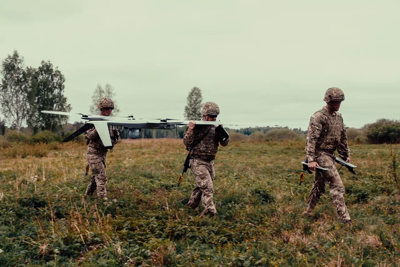 British Army soldiers carry an AR3 Evolution reconnaissance drone during Exercise Spring Storm 26. Spring Storm is the largest annual exercise of the Estonian Defence Forces, testing the leadership and combat readiness of the Estonian Army, Air Force, Navy and Cyber Command, as well as the Estonian Defence League. Forces from NATO's multinational battlegroup in Estonia also participated, ensuring that, should Estonia need to defend its territory, its troops will be ready to seamlessly integrate Allied combat power. Spring Storm 26 took place throughout Estonia and in northern Latvia from 4 May to 1 June 2026.