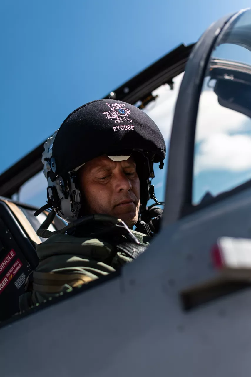 Swedish Air Force Lieutenant Colonel Erik straps into his JAS 39 Gripen before taking off from Bardufoss Air Station in Norway during exercise Ramstein Flag 26. This year’s iteration of NATO's annual large-scale exercise involved 18 nations flying more than 200 aircraft from 20 different locations across Europe, including several air bases in the High North. The Swedish Air Force sent a detachment of Gripens to Air Station Bardufoss, where Norway has brought a Cold War-era bunker-hangar complex back into use after roughly four decades of dormancy.