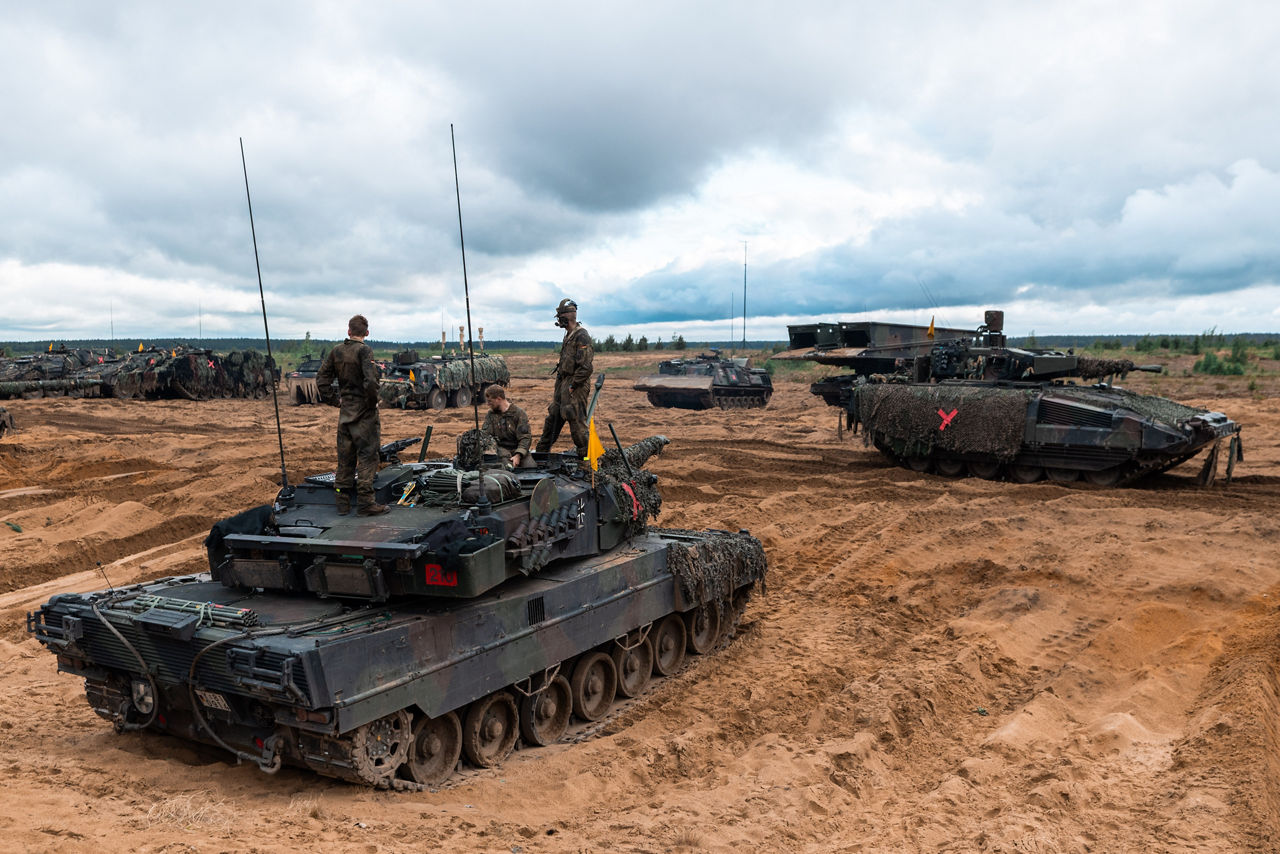 German tank brigade undertakes its first major exercise in Lithuania
