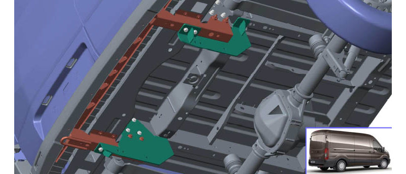Mounting brackets for Ford Transit