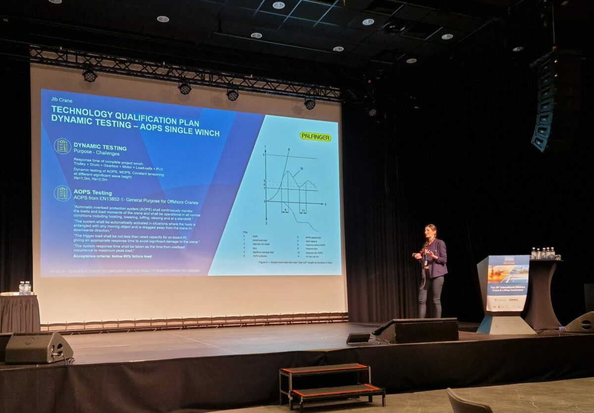 PALFINGER called on stage to present offshore lifting innovation