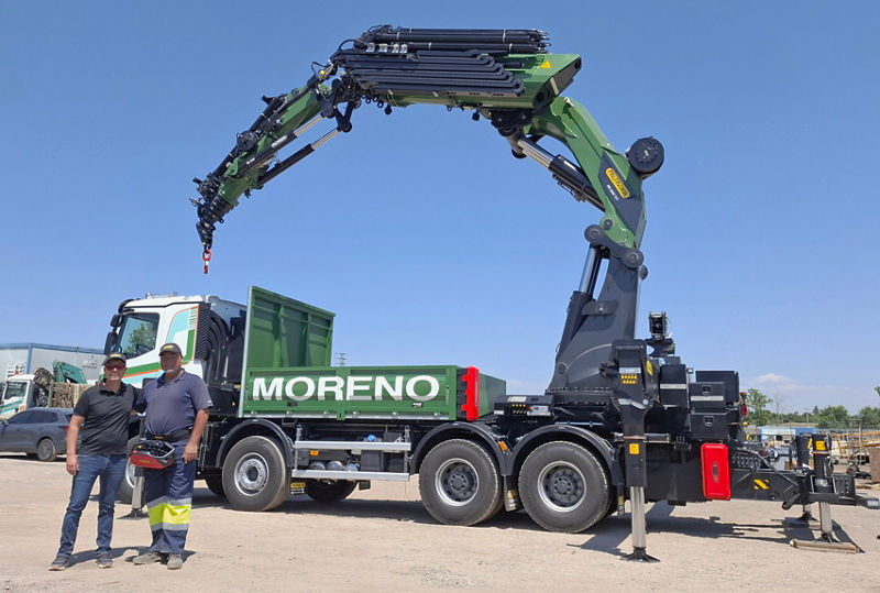 GRÚAS Y CONTENEDORES MORENO APUESTA POR LA TECNOLOGÍA DE ALTA CAPACIDAD CON LA INCORPORACIÓN DE UNA PALFINGER PK 1650 TEC