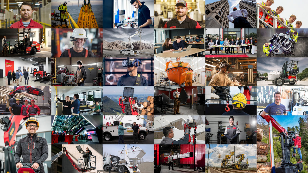 A few of the more than 12000 PALFINGER employees responsible from some of the most exciting products and solutions in the lifting industry