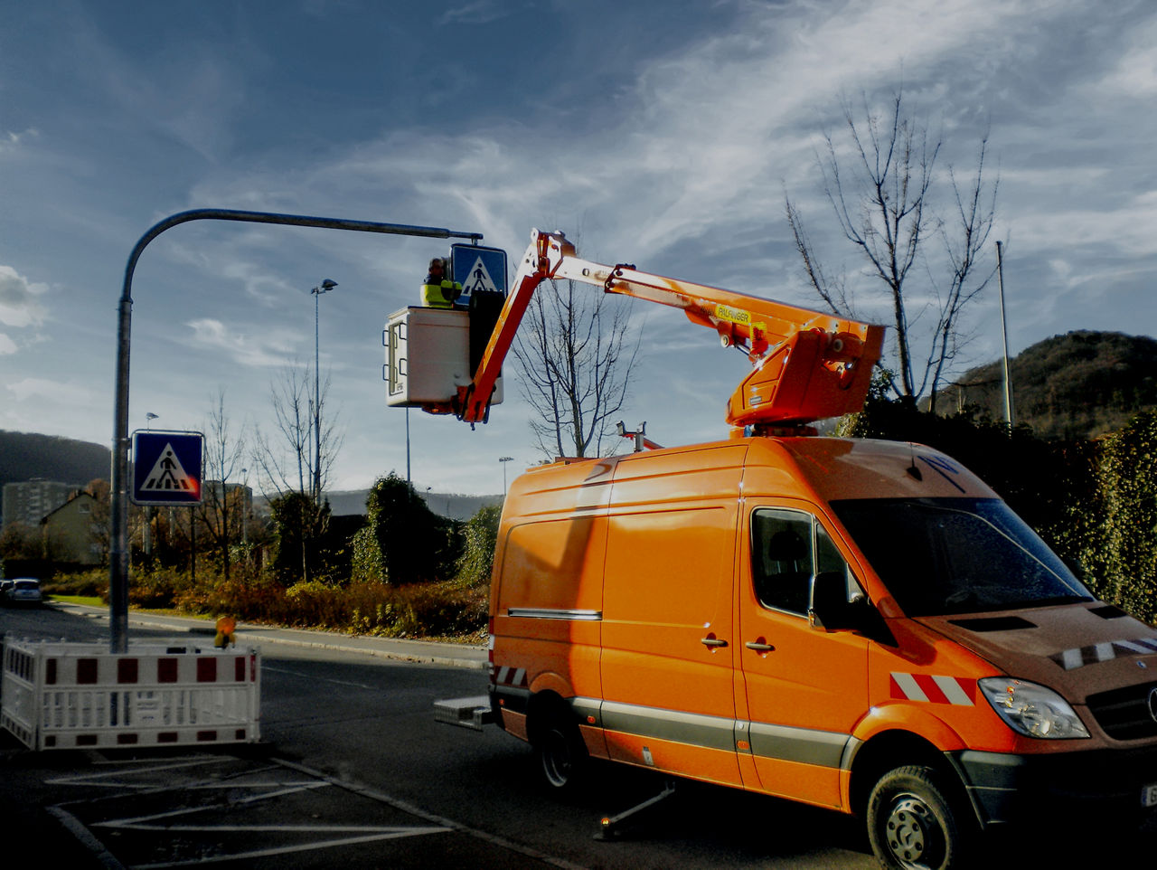 PALFINGER AWP warten Verkehrsampeln