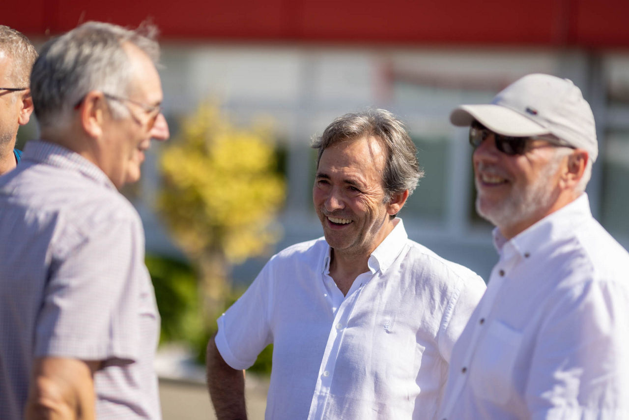 People standing together and laughing