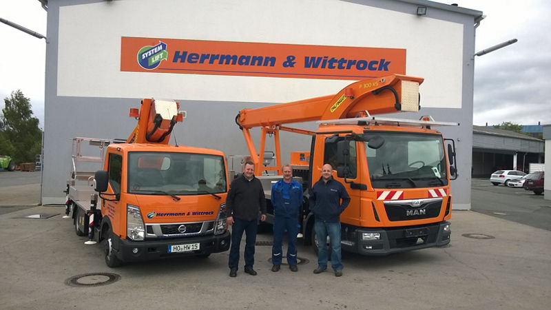 PALFINGER Hubarbeitsbühnen Duo für Herrmann & Wittrock