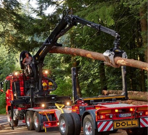 Palfinger Epsolution S class crane mounted on a truck