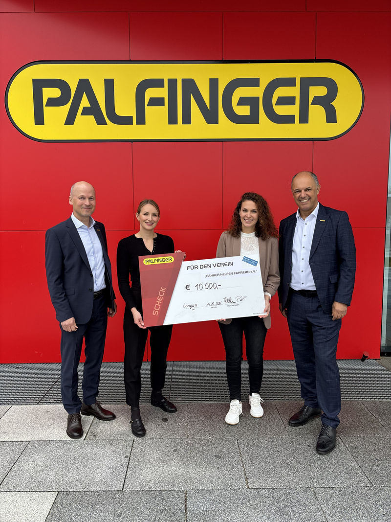 PALFINGER unterstützt den Verein „Fahrer helfen Fahrern e.V.“  – ein starkes Signal für Solidarität 