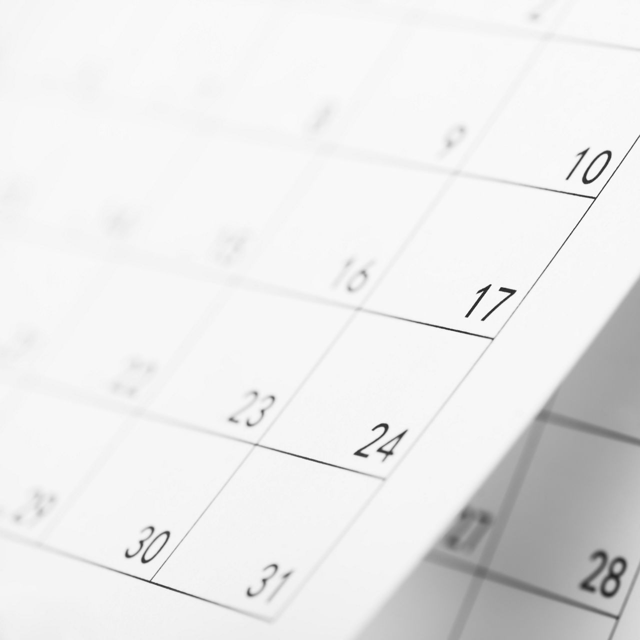 a side view of calendar