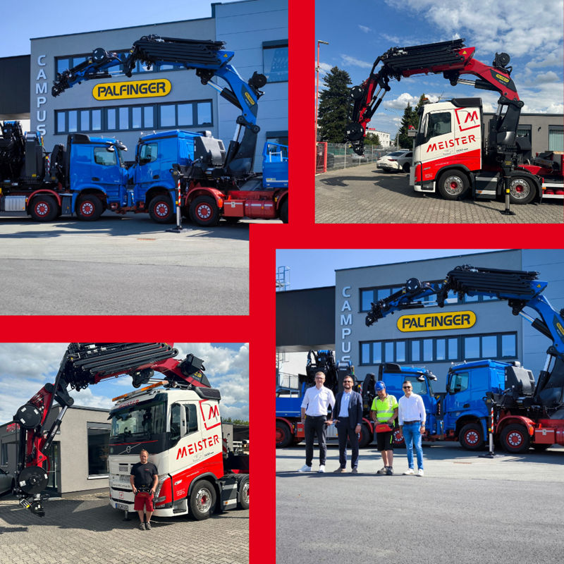 Übergabe von Ladekranen PALFINGER PK 1050 TEC an die Firmen Meister GmbH und Gustav Seeland GmbH