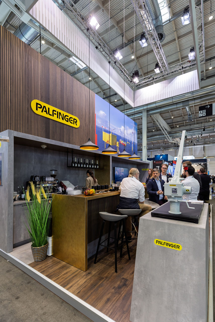 The PALFINGER booth at WindEnergy Hamburg