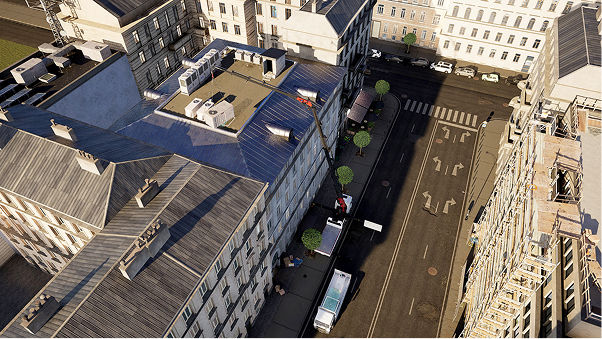 City center high buildings